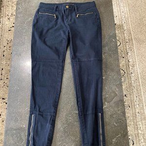 Michael Kors Sz 4 Black Pants with Branded Zippers LIKE NEW